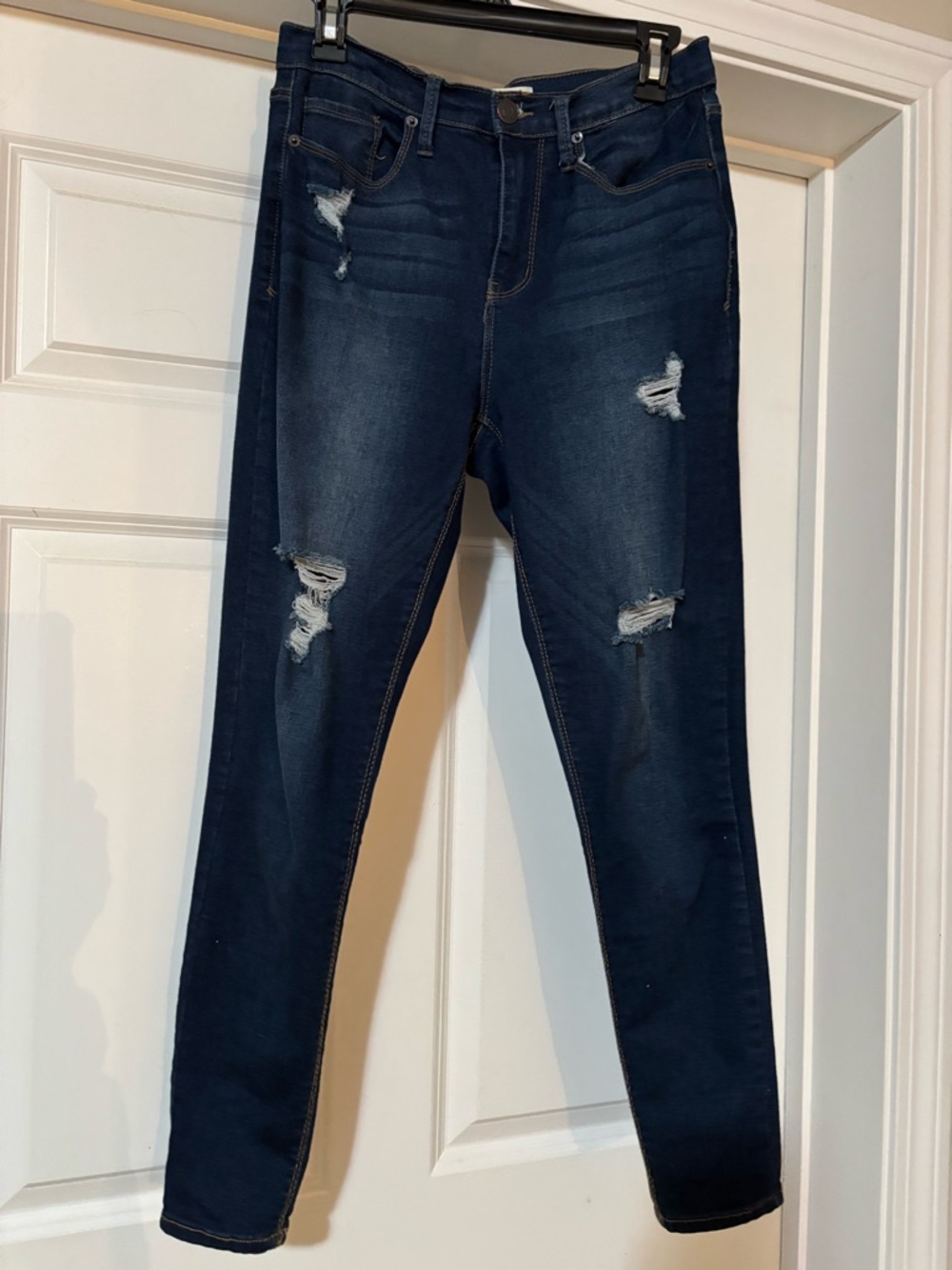 Mudd Dark Blue Skinny Distressed Jeans